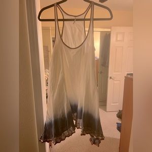 Free People Ombré Foil Print Tunic Top